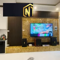 VÁCH ỐP TƯỜNG TV VÂN ĐÁ ĐẸP MẮT SANG TRỌNG